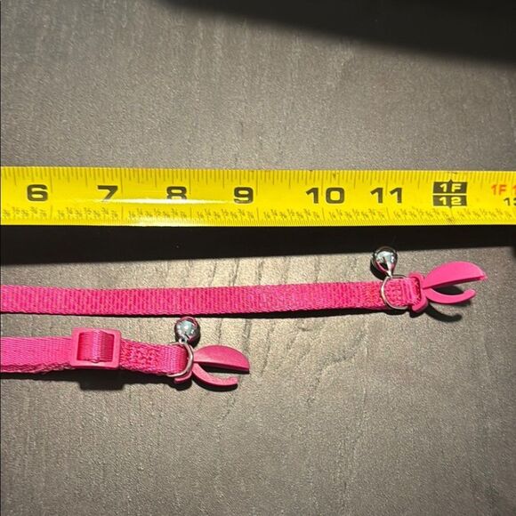 Pink Adjustable Pet Collars with Safety Bells - Picture 4 of 4
